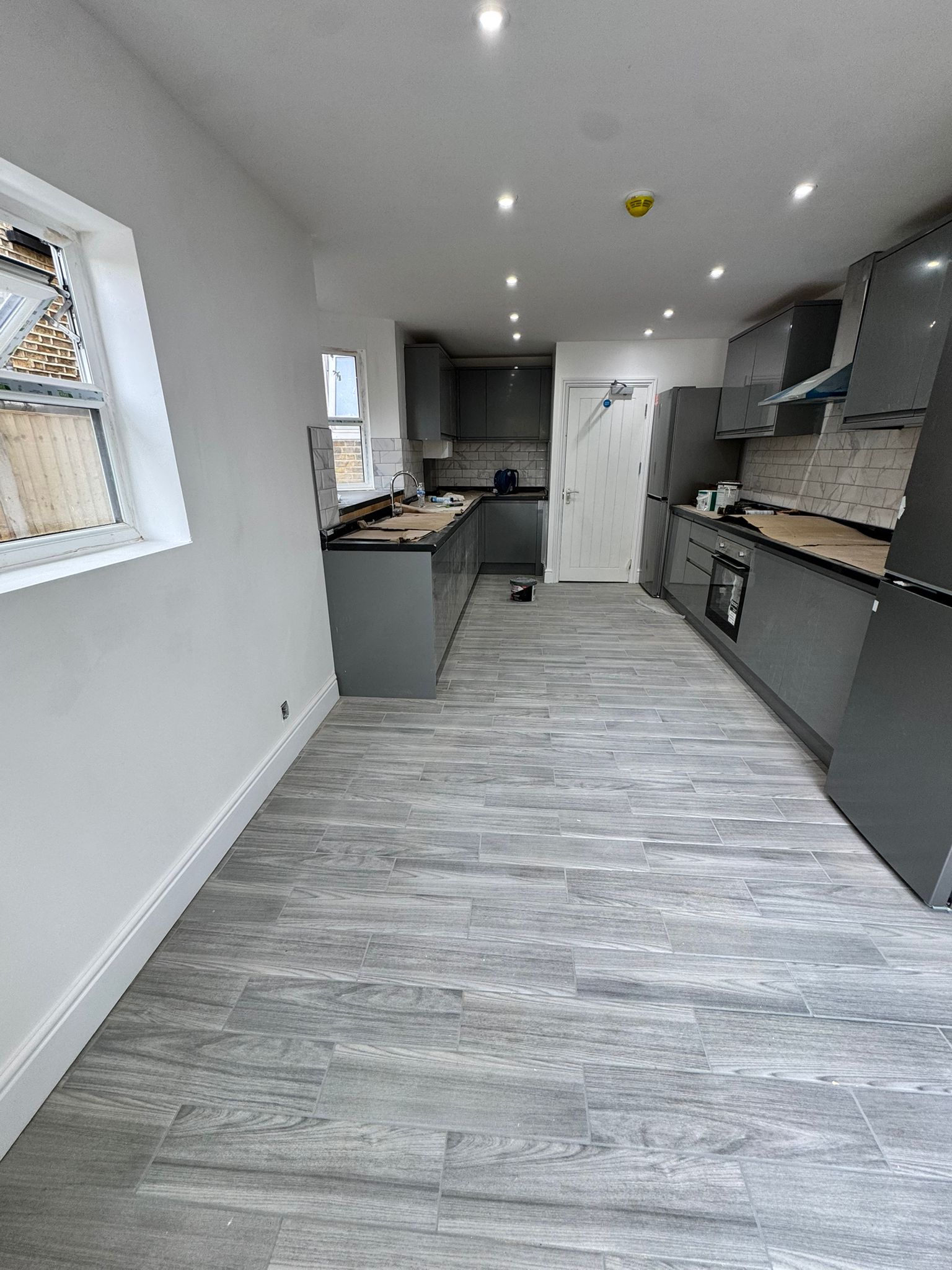 Dining space with view to garden